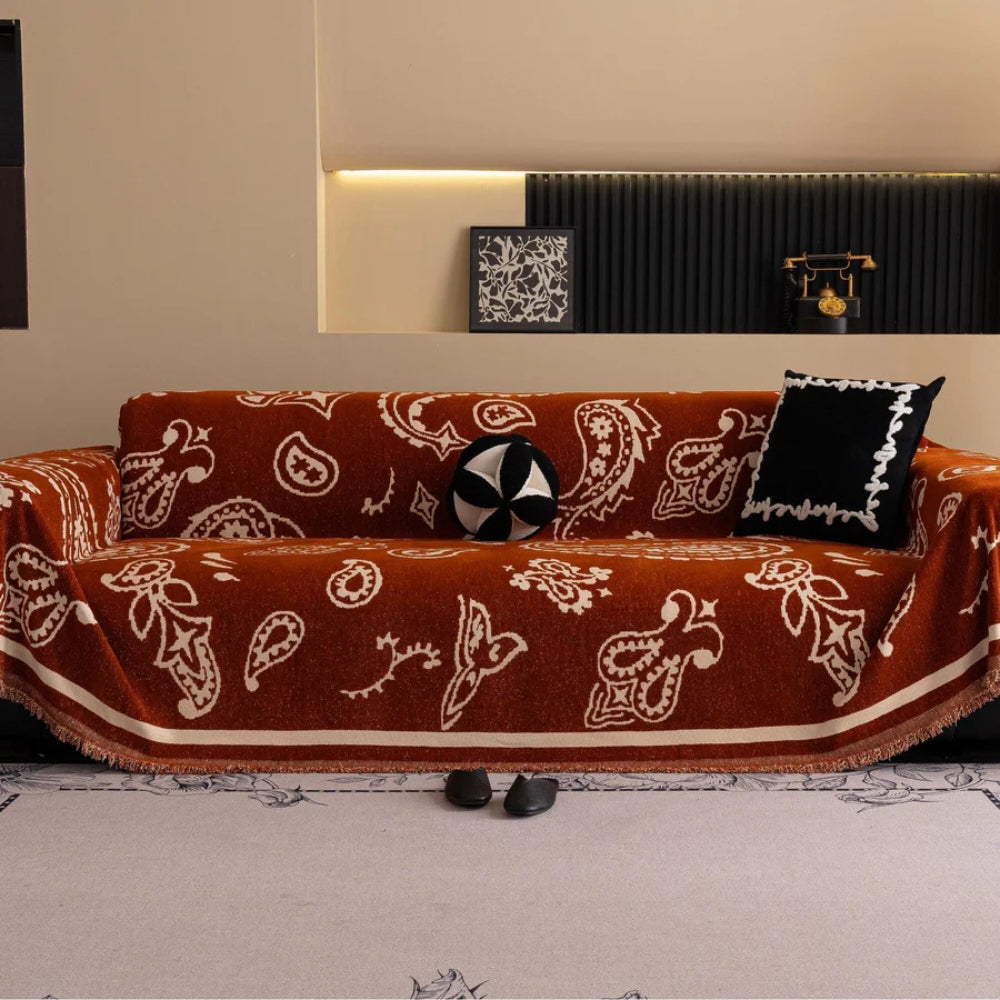 Vintage Floral Couch Slipcover