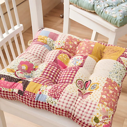 Colorful Patterned Plush Chair Cushions