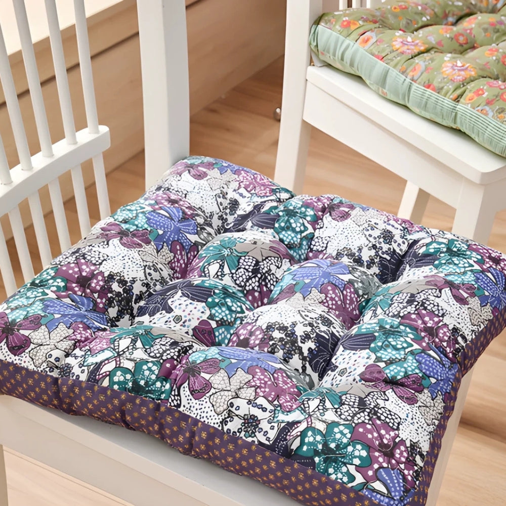 Colorful Patterned Plush Chair Cushions