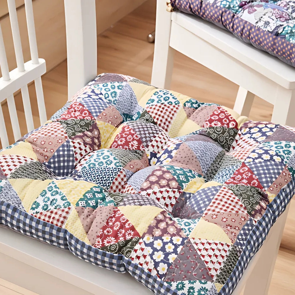 Colorful Patterned Plush Chair Cushions