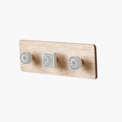 Rustic Wooden Wall Hooks for Coats and Keys
