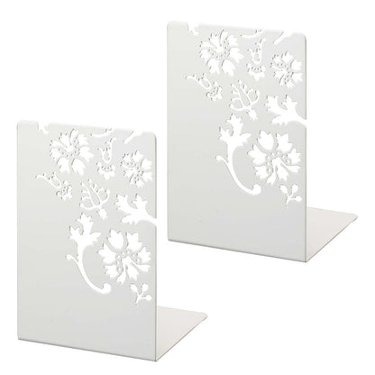 Metallic Book Ends Set of 2 Steel Bookrests - Luxicro