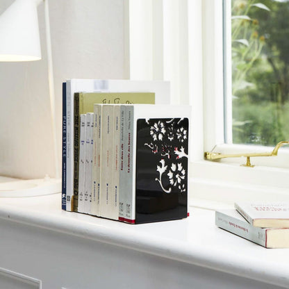 Metallic Book Ends Set of 2 Steel Bookrests