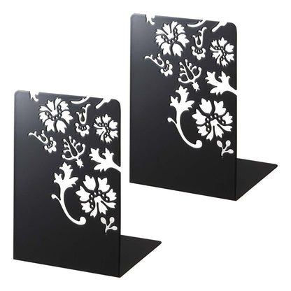 Metallic Book Ends Set of 2 Steel Bookrests