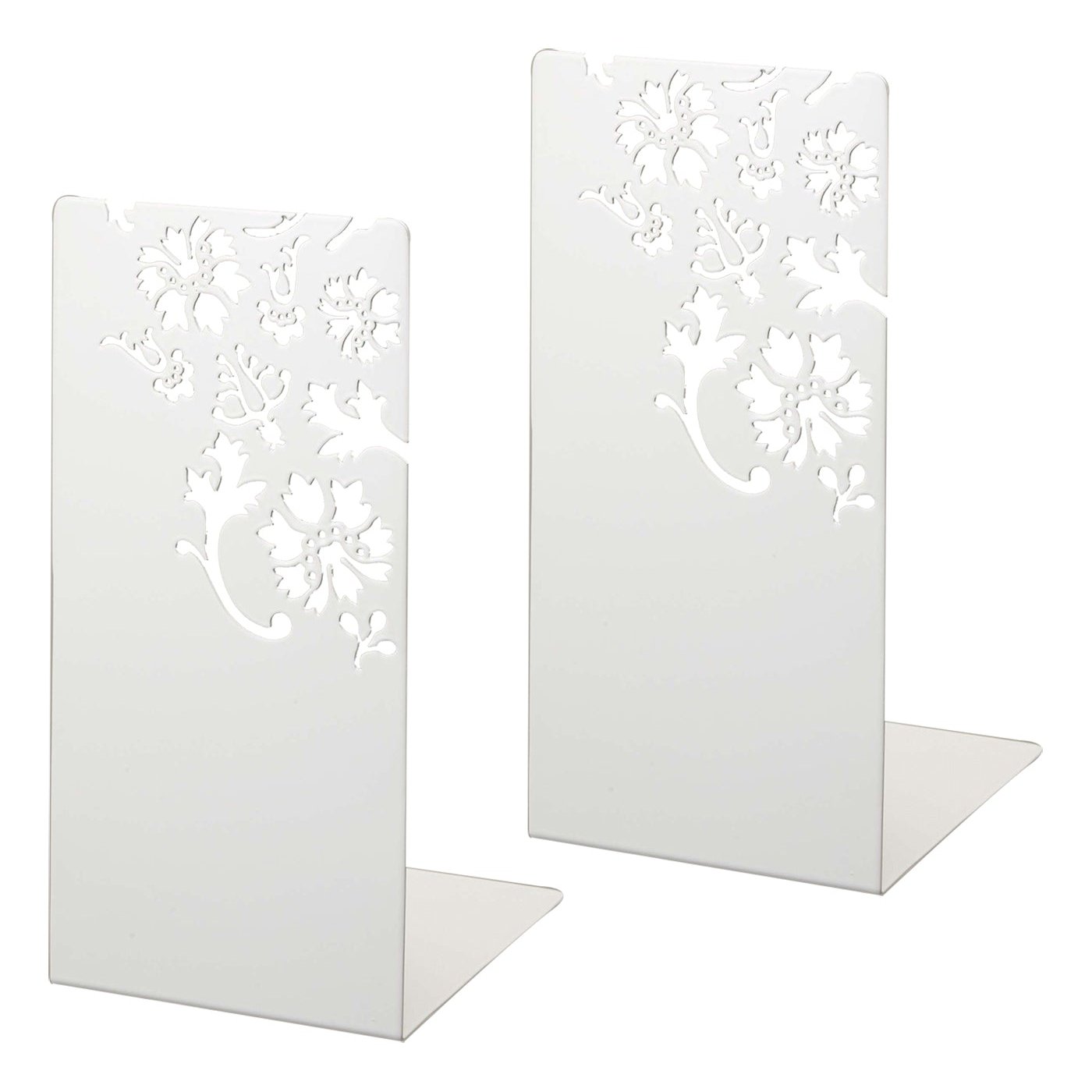 Metallic Book Ends Set of 2 Steel Bookrests
