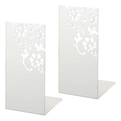 Metallic Book Ends Set of 2 Steel Bookrests