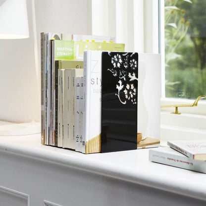 Metallic Book Ends Set of 2 Steel Bookrests