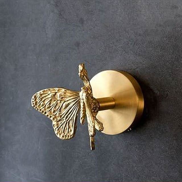 Luxury Metal Animal Coat Hook Rack Gold Finish