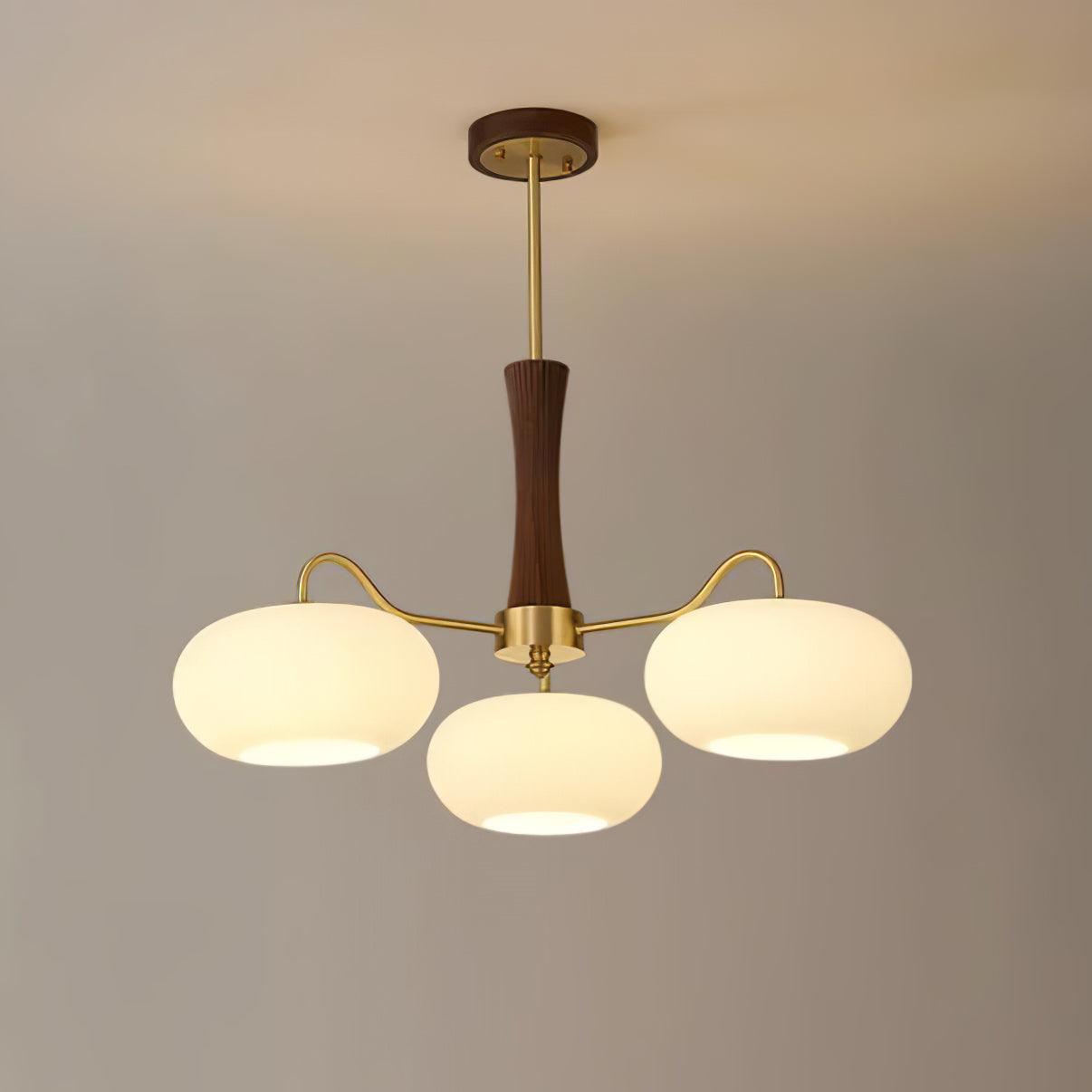 Vintage Glass Pendant Light Fixture