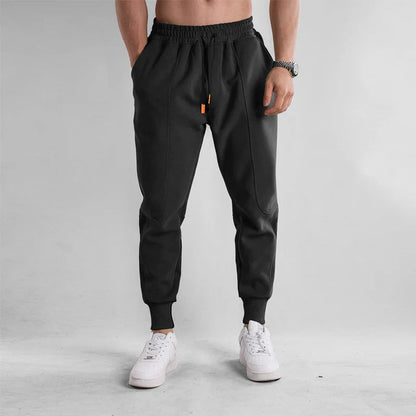 Comfortable Mens Joggers - Elastic Waist Cotton Pants - Luxicro