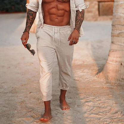 Lightweight Mens Linen Pants for Outdoor Activities