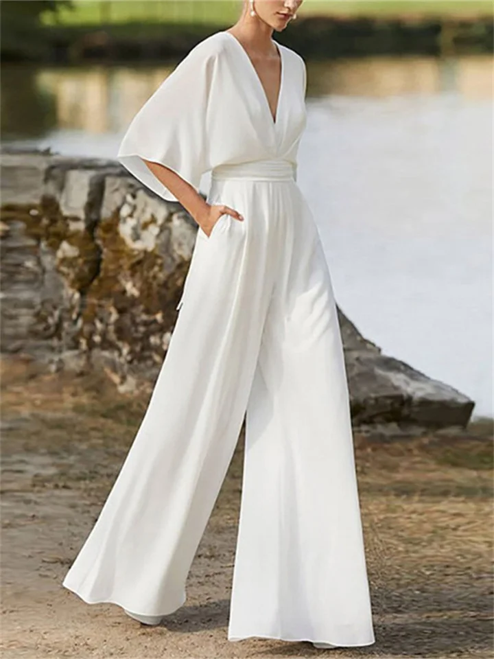 Elegant Women's Jumpsuit in Luxurious Fabric - Luxicro