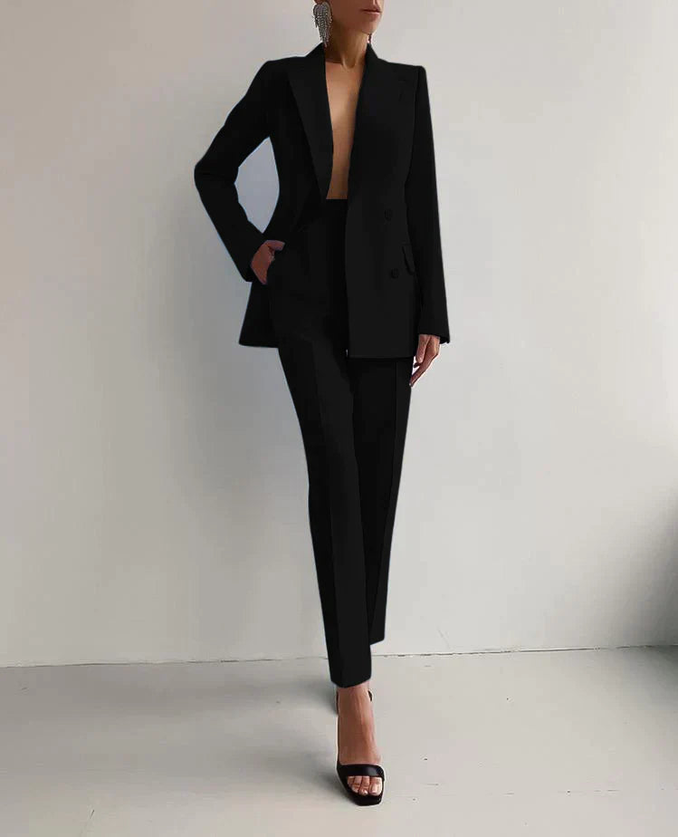 Classic Women's Pantsuit - Tailored Blazer Set