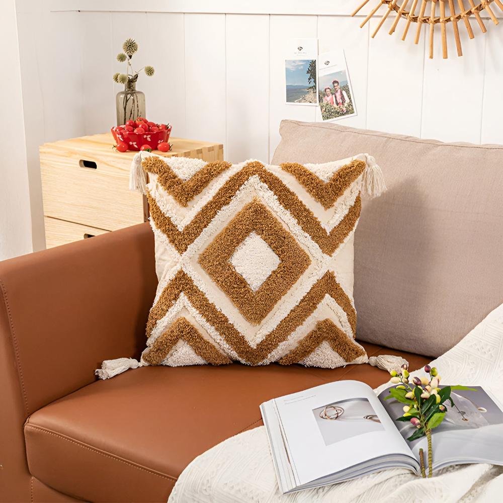 Moroccan Patterned Throw Pillow Cover