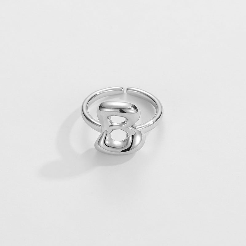 Stylish Monogram Letter Ring