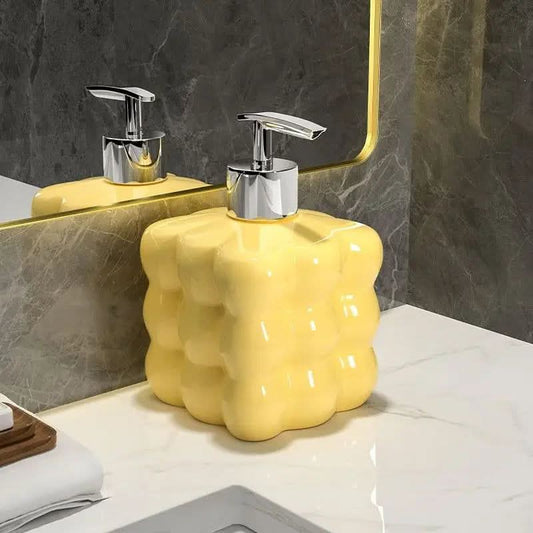 Decorative Ceramic Soap Dispenser for Bath and Kitchen - Luxicro