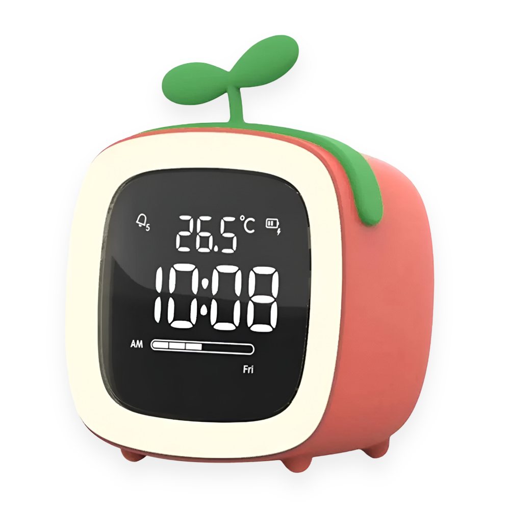 Cute Kids Alarm Clock with LED Nightlight