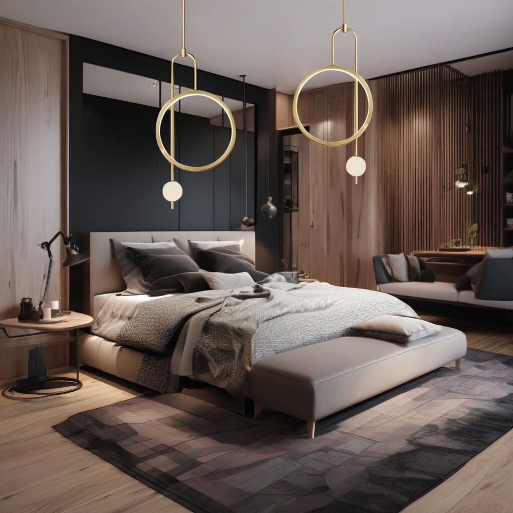 Sleek Gold Pendant Lamp for Warm Lighting - Luxicro
