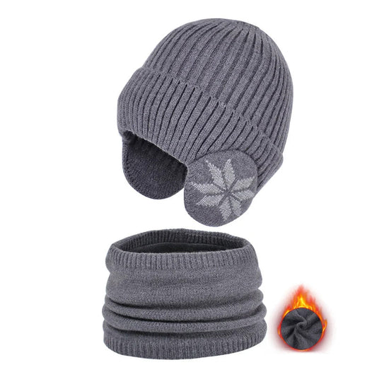 Cozy Childrens Winter Hat and Scarf Set - Luxicro