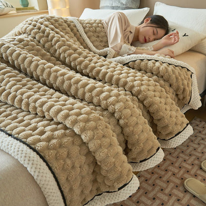Cozy Luxury Fleece Throw Blanket