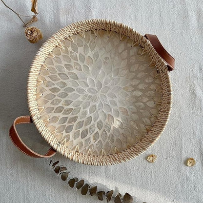 Rustic Wicker Serving Tray in Various Designs