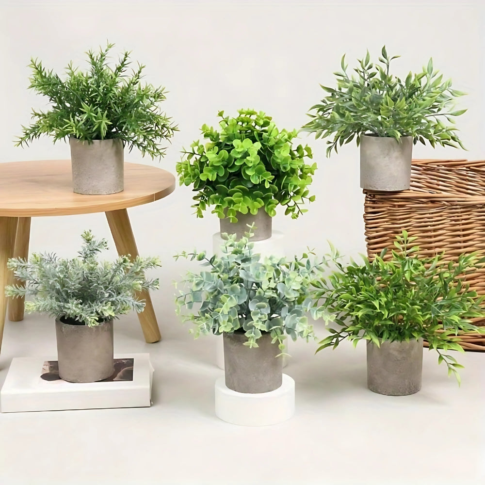Realistic Fake Plants in Elegant Vases Decor Set - Luxicro