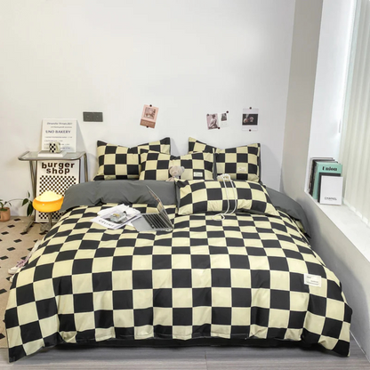 Luxury Checkered Bedding Set