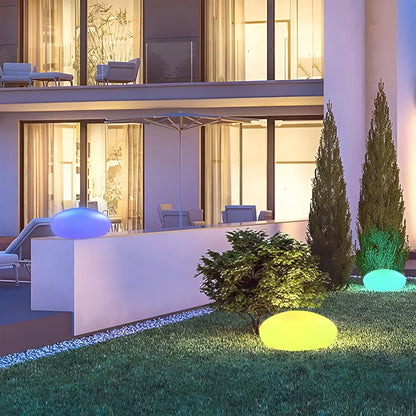 Solar Powered Outdoor Stone Lamp