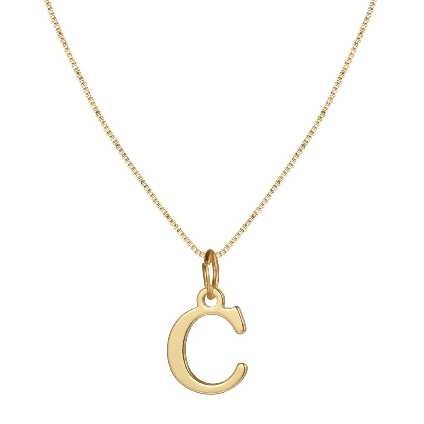 Classic 14k Gold Monogram Pendant Necklace