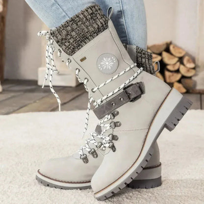 Insulated Women's Winter Boots - Warm Lace Up Design
