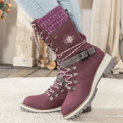 Insulated Women's Winter Boots - Warm Lace Up Design