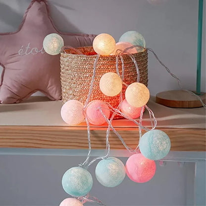 Soft Ivory Fairy Light String Decoration