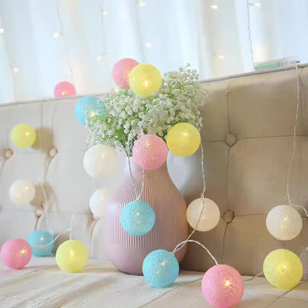 Soft Ivory Fairy Light String Decoration