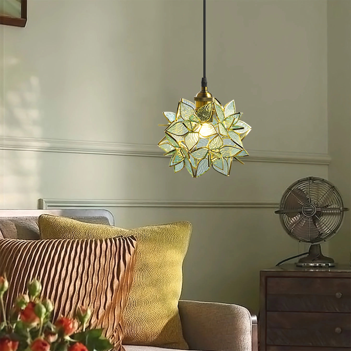 Rustic Wooden Pendant Light