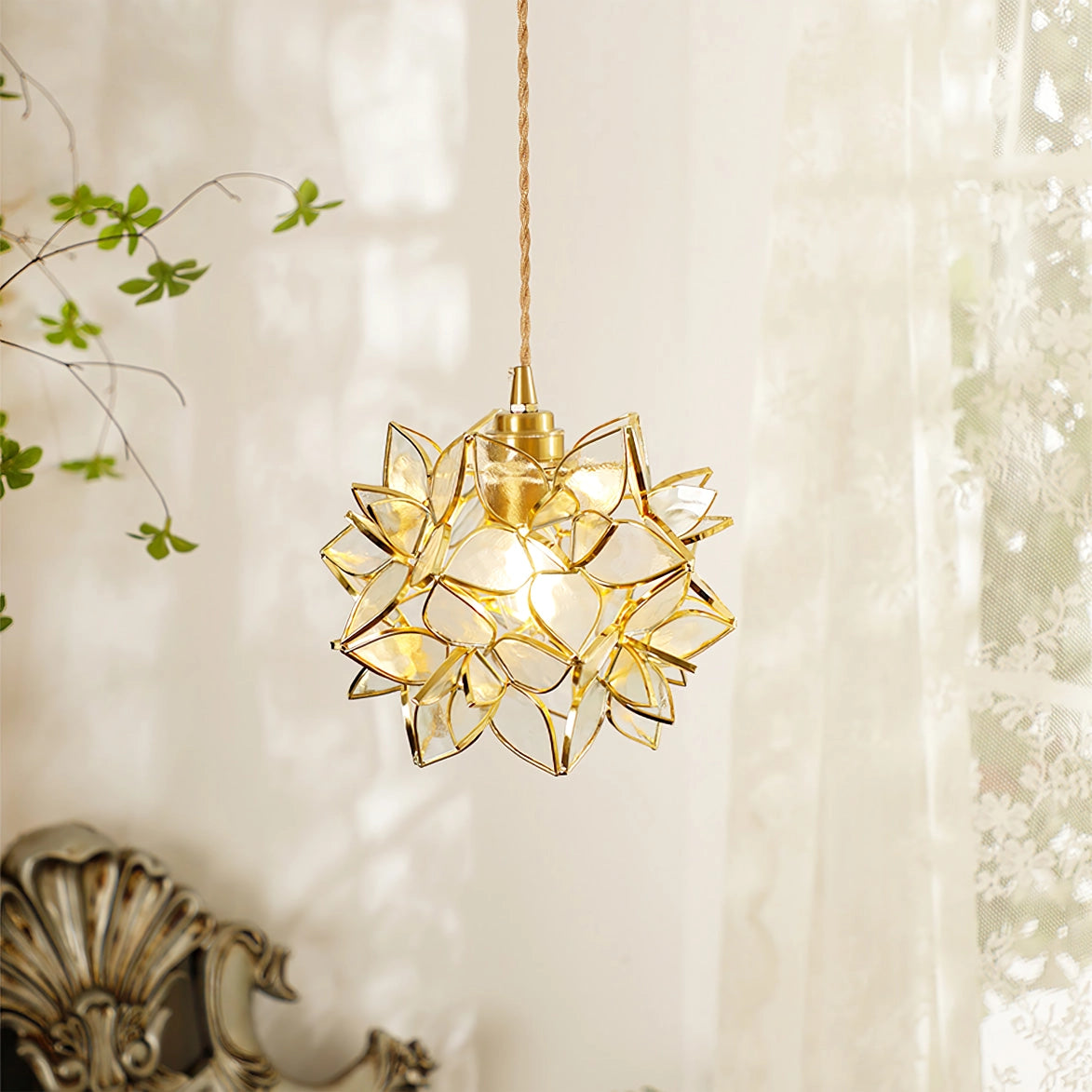 Rustic Wooden Pendant Light