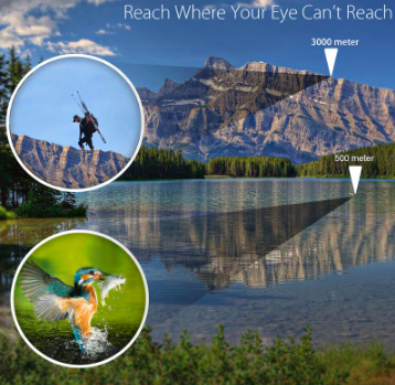 High Power Distance Viewing Binoculars