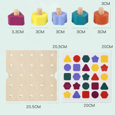 Colorful Wooden Shape Sorting Game