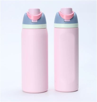 Leak Resistant Thermal Stainless Steel Drink Bottle with Straw