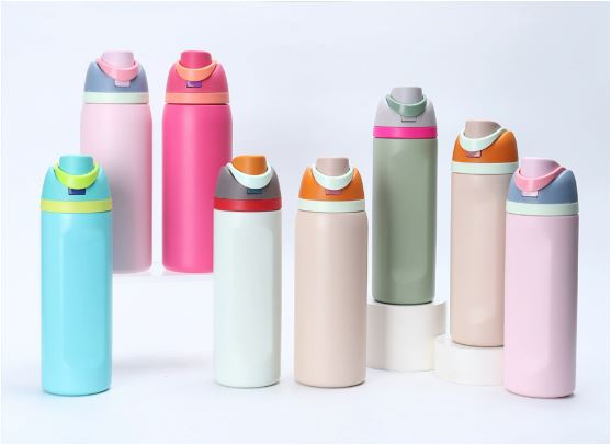 Leak Resistant Thermal Stainless Steel Drink Bottle with Straw - Luxicro