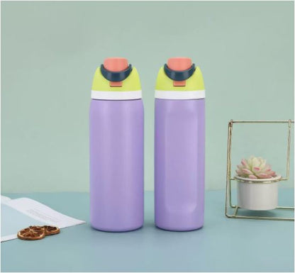 Leak Resistant Thermal Stainless Steel Drink Bottle with Straw