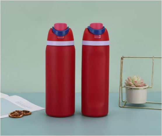 Leak Resistant Thermal Stainless Steel Drink Bottle with Straw
