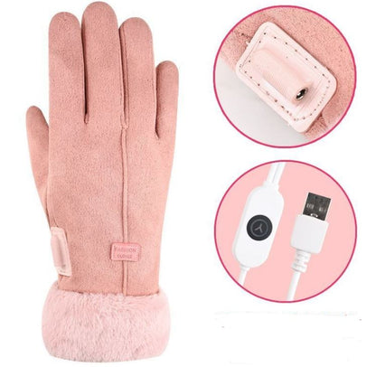 Warm Waterproof Touchscreen Winter Gloves with Heat Settings