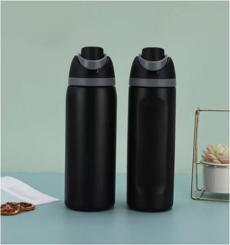Leak Resistant Thermal Stainless Steel Drink Bottle with Straw