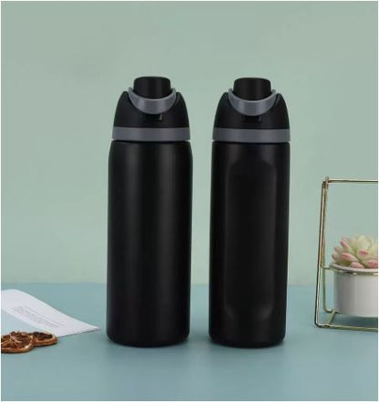 Leak Resistant Thermal Stainless Steel Drink Bottle with Straw