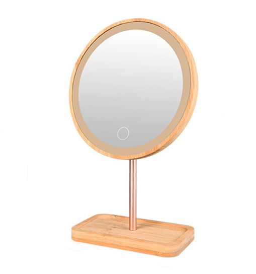 Elegant Wooden LED Bathroom Mirror - Luxicro