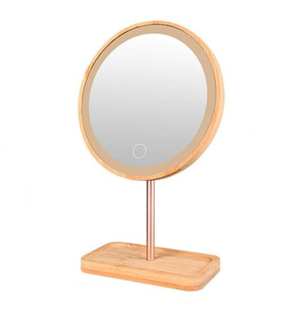 Elegant Wooden LED Bathroom Mirror - Luxicro
