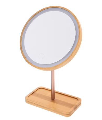 Elegant Wooden LED Bathroom Mirror