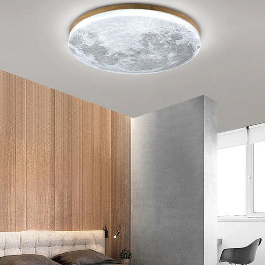 3D Moon LED Dimmable Bedroom Ceiling Light Fixture - Luxicro