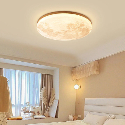 3D Moon LED Dimmable Bedroom Ceiling Light Fixture