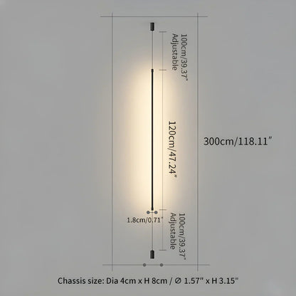 Tall Sleek Floor Ceiling Lamp
